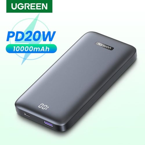 يوجرين شاحن متنقل Ultra Slim بمنفذ PD ومنفذ USB بس...