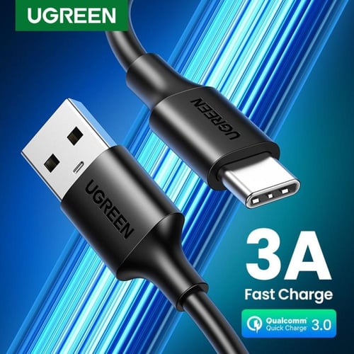 يوجرين كيبل شاحن USB إلى USB-C بطول 1 م - أسود