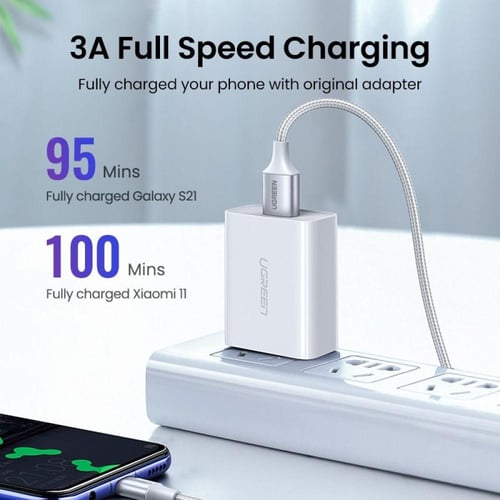 يوجرين كيبل شاحن من USB إلى USB-C مضفر بطول 1م - أ...