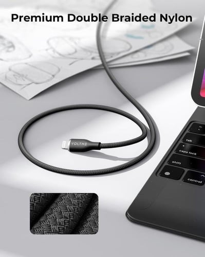 فولتمي كيبل شاحن سلسلة روج مظفر من USB-C إلى آيفون...