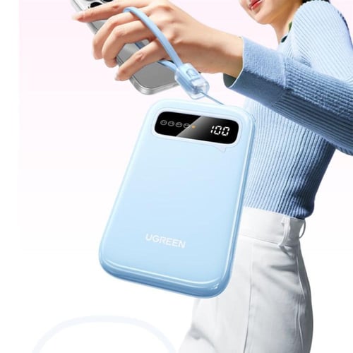 يوجرين بطارية متنقلة مع كيبل مدمج USB-C بقوة 20 وا...