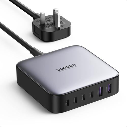 يوجرين شاحن مكتبي 4 منافذ PD وبمنفذين USB بتقنية G...
