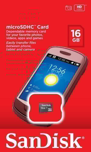 سانديسك بطاقة ذاكرة 16 جيجا