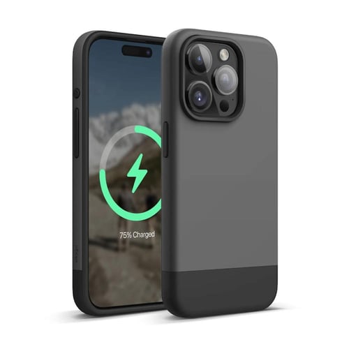 كفر للايفون 15 برو يدعم ماج سيف من ايلاجو أسود ورم...