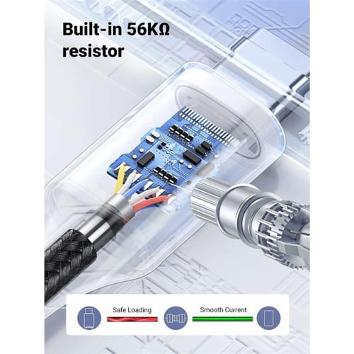 يوجرين كيبل قماش يو اس بي إلى تايب سي بطول 2 متر -...