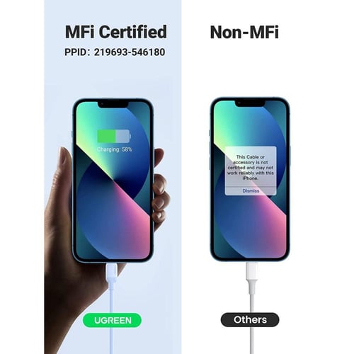 يو جرين كيبل شحن تايب سي الي لايثينج سيلكون 1متر -...
