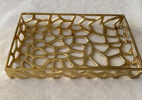 صينيه نحاس ذهبي واكريليك