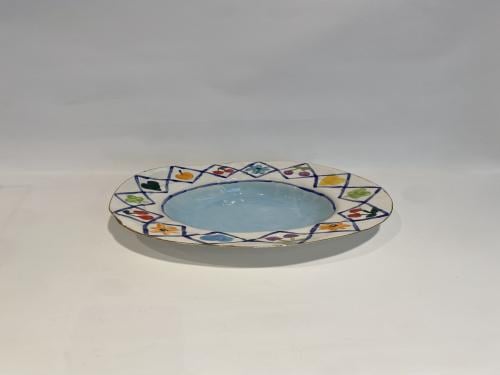 صحن سيراميك ازرق 35