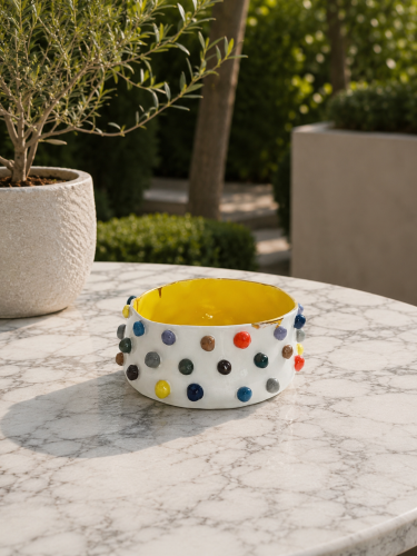 وعاء سيراميك أصفر -16CM