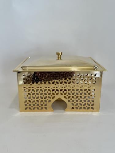 سخان مستطيل شرقي. نحاس ذهبي