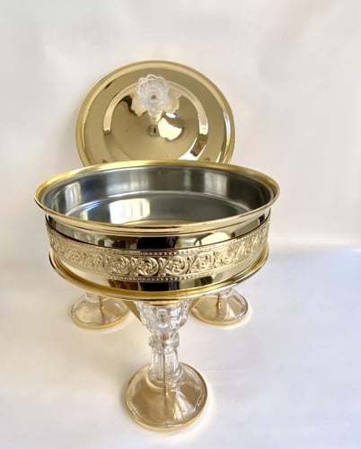 سخان دائري المورانو. نحاس ذهبي