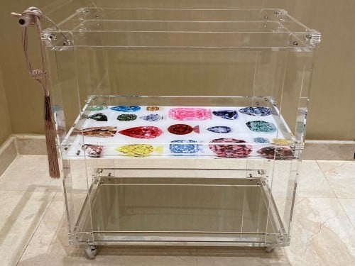 عربة ضيافه أكريليك