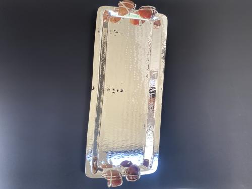 صينيه مستطيله بالاحجار- كبير