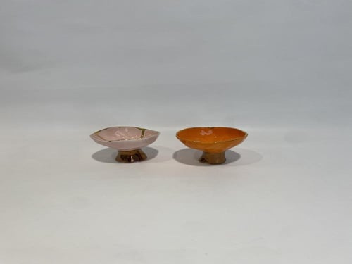 فازه سيراميك برتقالي /ميني