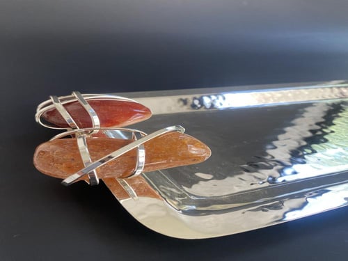 صينيه مستطيله بالاحجار- كبير