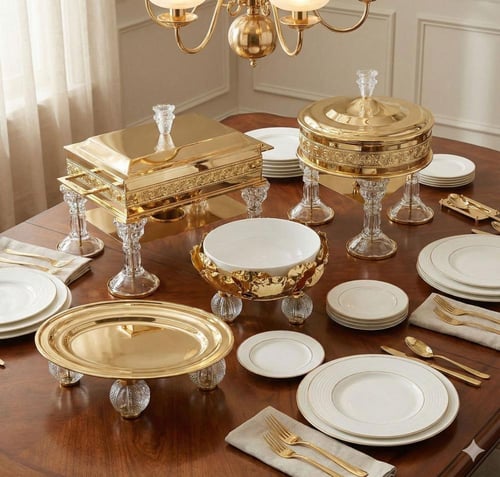 سخان دائري المورانو. نحاس ذهبي