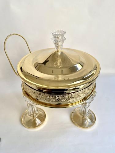 سخان دائري المورانو. نحاس ذهبي