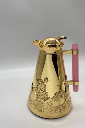 طقم ترامس ذهبي مسكه وردي _كوليكشن الفلامينقو