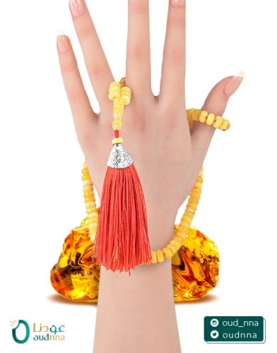 سبحة الكهرمان البولندي الأصفر