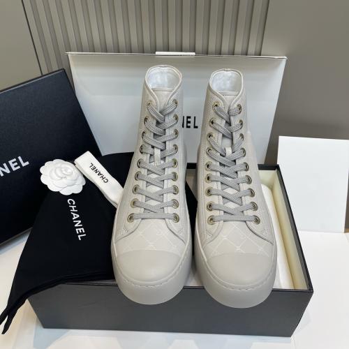 حذاء عالي من شانيل تقليد أعلى جودة