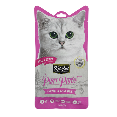 كت كات مكافاة بالسلمون وحليب الماعز 4+1 هدية * 15...