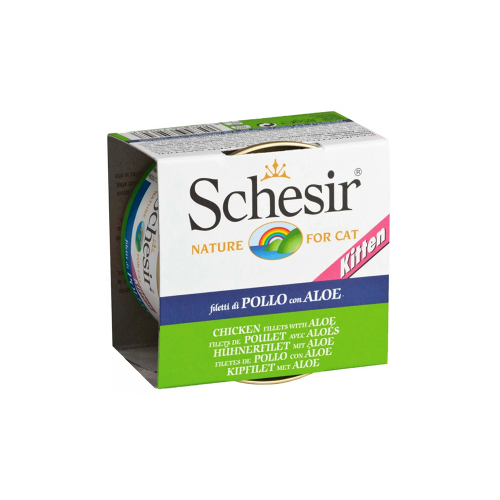 معلبات شيزر للقطط بنكهة الدجاج مع الصبار بالجيلي 8...