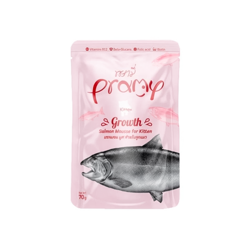 برامي اظرف طعام رطب السالمون للقطط الصغيرة في الجي...