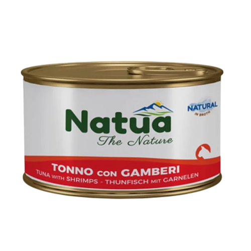 Natu wet food cans for cats with tuna and shrimp 1...