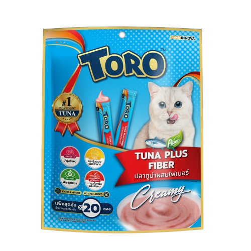 مكافآت تورو كريمي بالتونة والالياف 20 حبه* 15 جرام