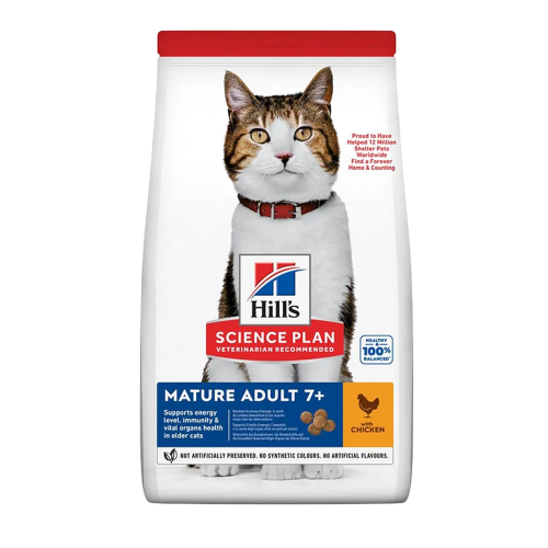 هيلز طعام جاف بالدجاج للقطط اكبر من 7 سنوات +7 1.5...