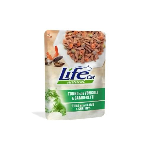 لايف كات ظرف طعام رطب للقطط تونة مع المحار والروبي...