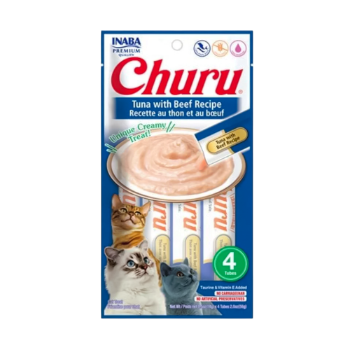 شورو مكافات بالتونة واللحم للقط البالغة 4*14 جرام