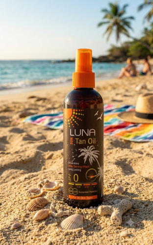 زيت تشميس SPF0 Tanning Oil (Luna)