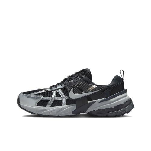 nike v2k run black metallic silver