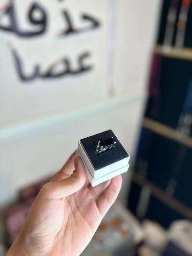 خاتم مستطيل شنكار - اسود