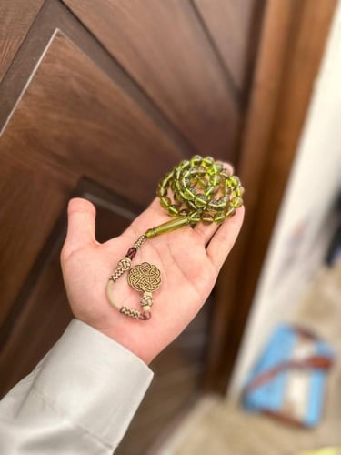 سبحه فاتوران أخضر شفاف