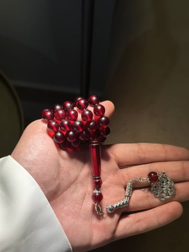 سبحه بكلايت احمر شفاف