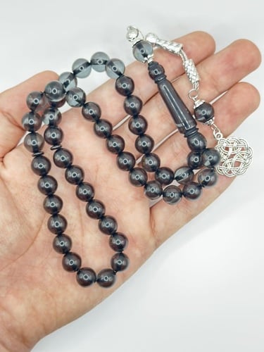 سبحه بكلايت اسود كروم شفاف