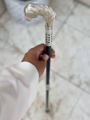 عصا الخيل فضي كبير