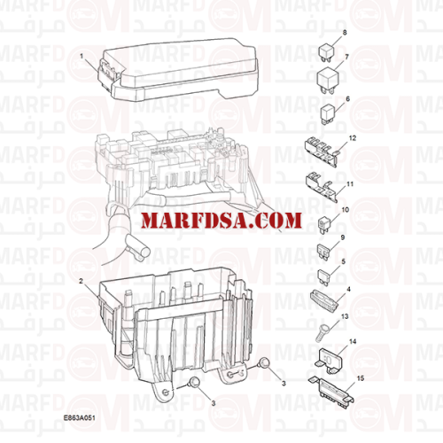 علبة فيوزات MG5