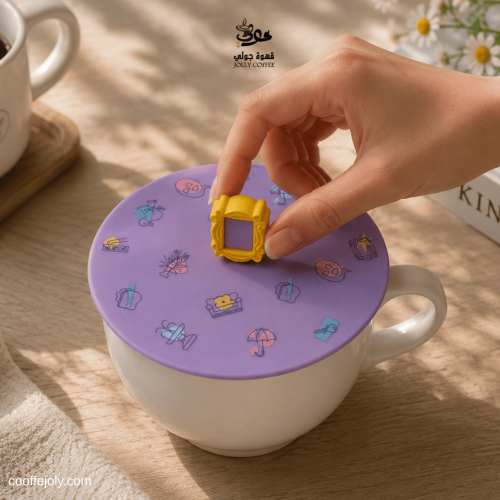 Purple silicone cup cover