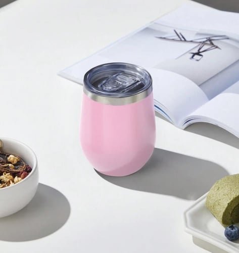 كوب ستانلس ستيل وردي