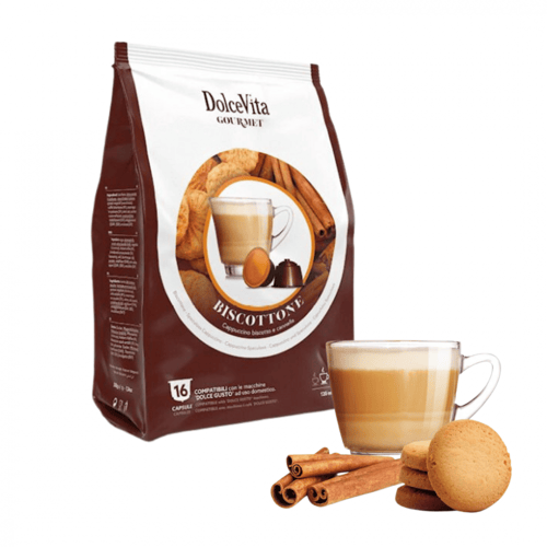 كبسولات لاتيه كوكيز بالقرفة دولتشي فيتا بيسكوتون