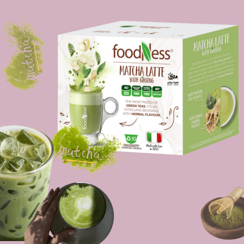 كبسولات ماتشا لاتيه Foodness دولتشي قوستو