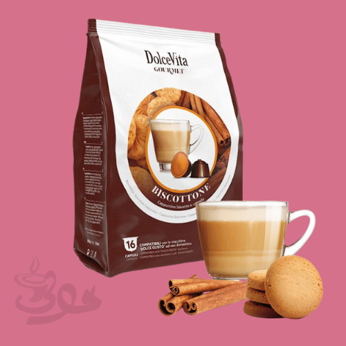 كبسولات لاتيه كوكيز بالقرفة دولتشي فيتا بيسكوتون