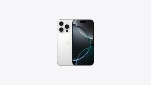 iPhone 16 Pro with 1 terabyte capacity, white titanium color
