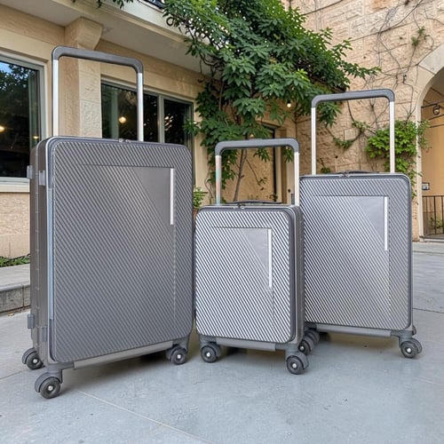 طقم حقائب سفر أنيق 3 قطع بقفل أمان وعجلات 360