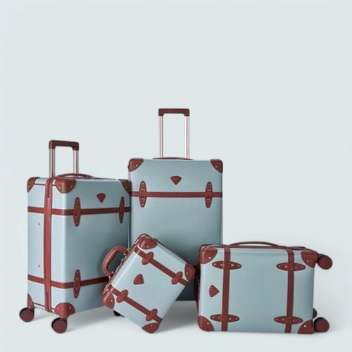 طقم شنط سفر فايبر بتصميم أسطواني