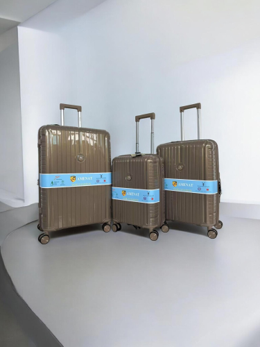 طقم حقائب سفر ودبش 3 قطع ضد الكسر مصنوع من خامة ال...