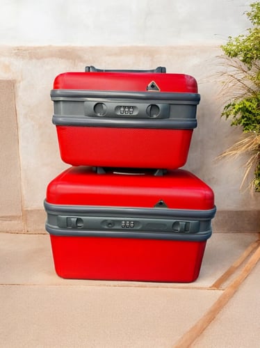 طقم شنطة مجوهرات وذهب فايبر بقفل مقاس12/10